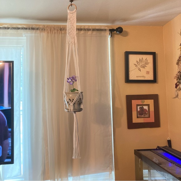 Macrame Plant Hanger Boho Home Decor 40” L - Picture 3 of 10